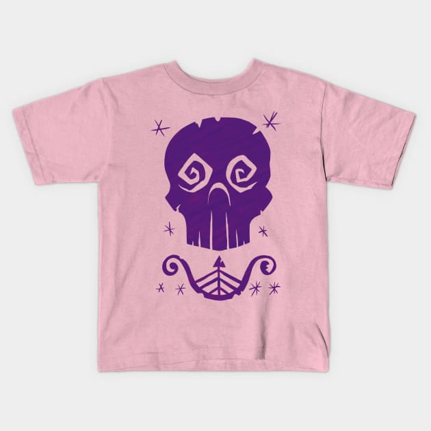 Skull Page Kids T-Shirt by FuchsiaNeko